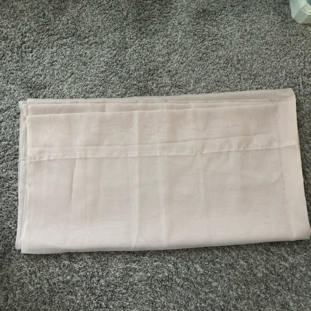 2/$13 Pink sheer curtain panel